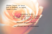 Faire-part décès -deuil- remerciement Rose Rose Vintage